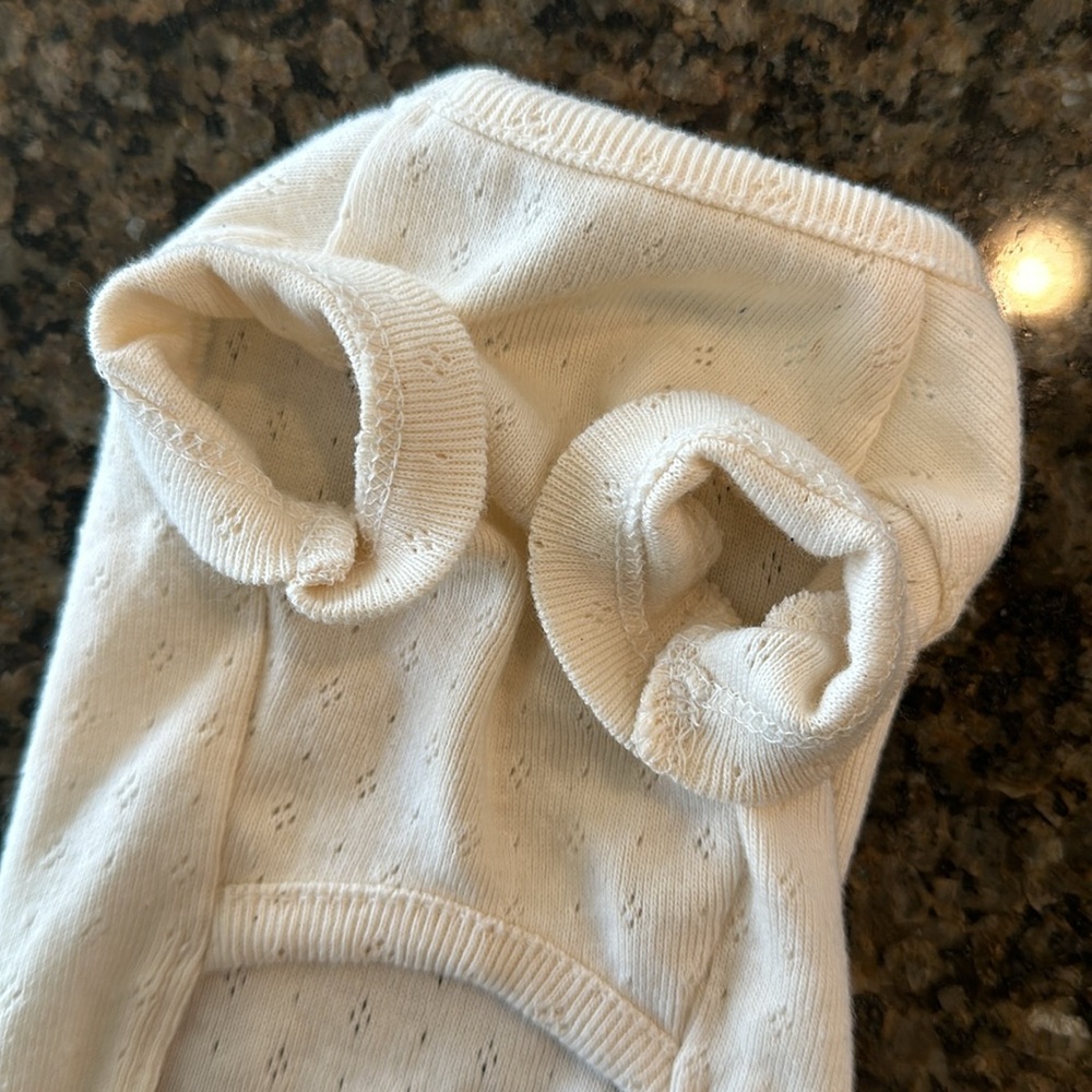 EUC XS Louisdog Boutique Cream Pointelle Lace Tee! 🐶 - Picture 7 of 10